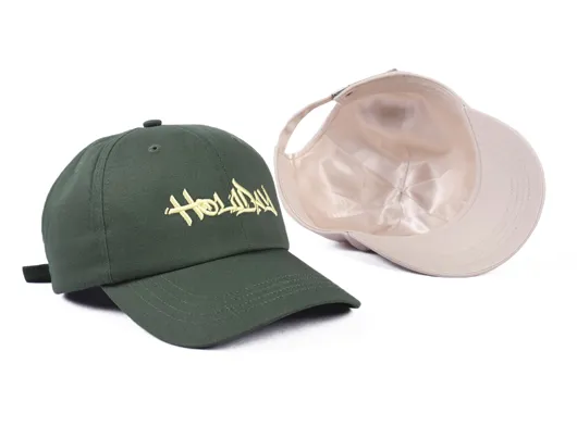 Custom Satin Lined 6 panel Baseball Caps