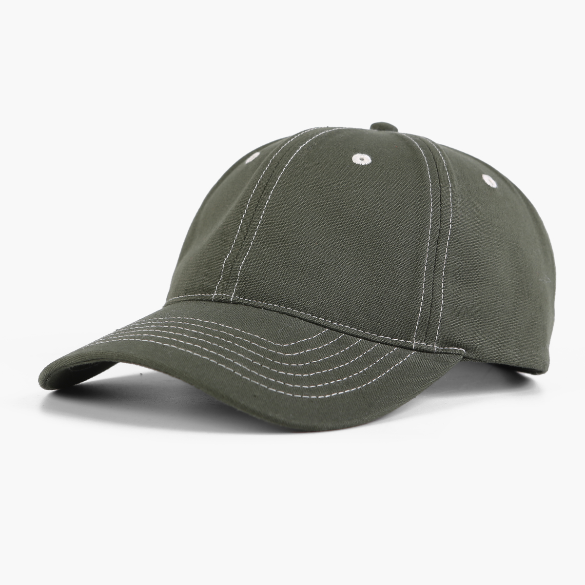 Custom Unstructured Low Profile Canvas Contrast Stitching Dad Hat - 6168
