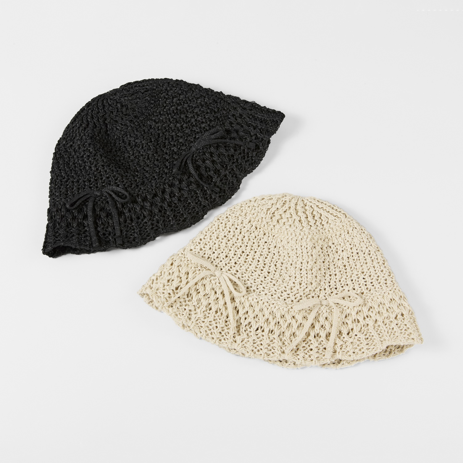 Custom Bowknot Paper Cotton Bucket Hats - 7144