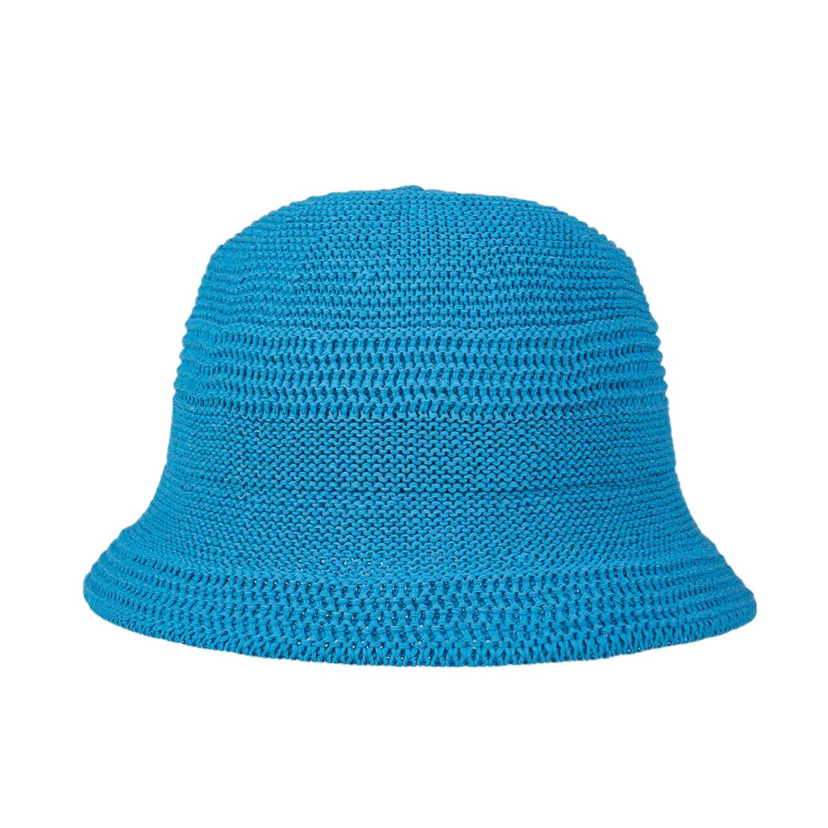 custom spun paper sand women bucket hat blue