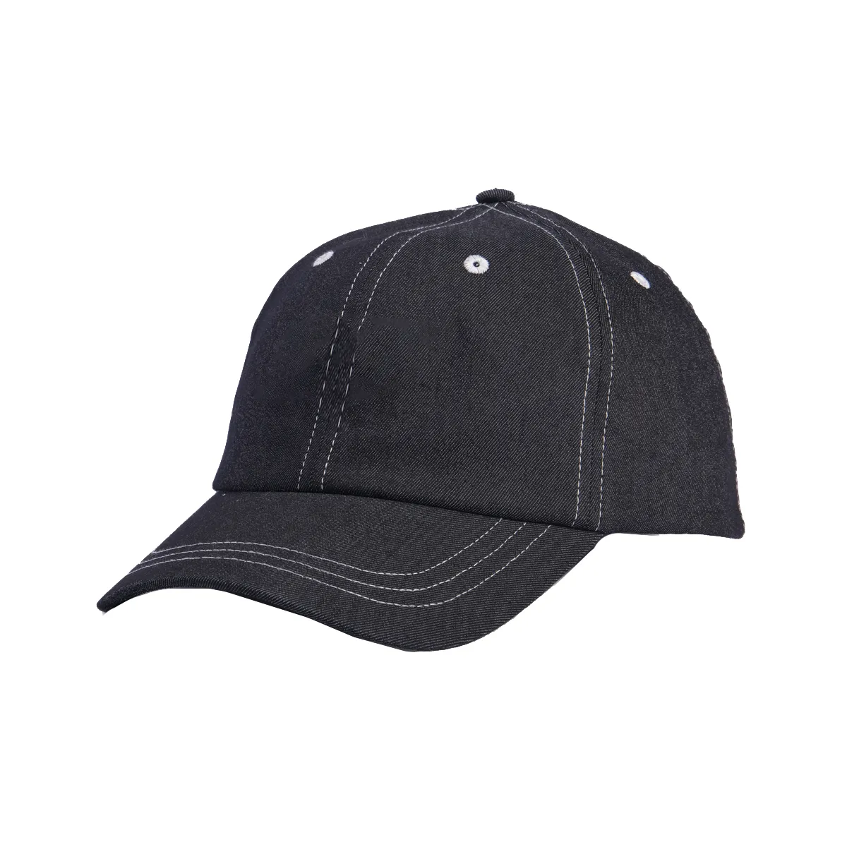 Custom Poly Denim Color Blocking Soft Crown Dad Hat - 6142