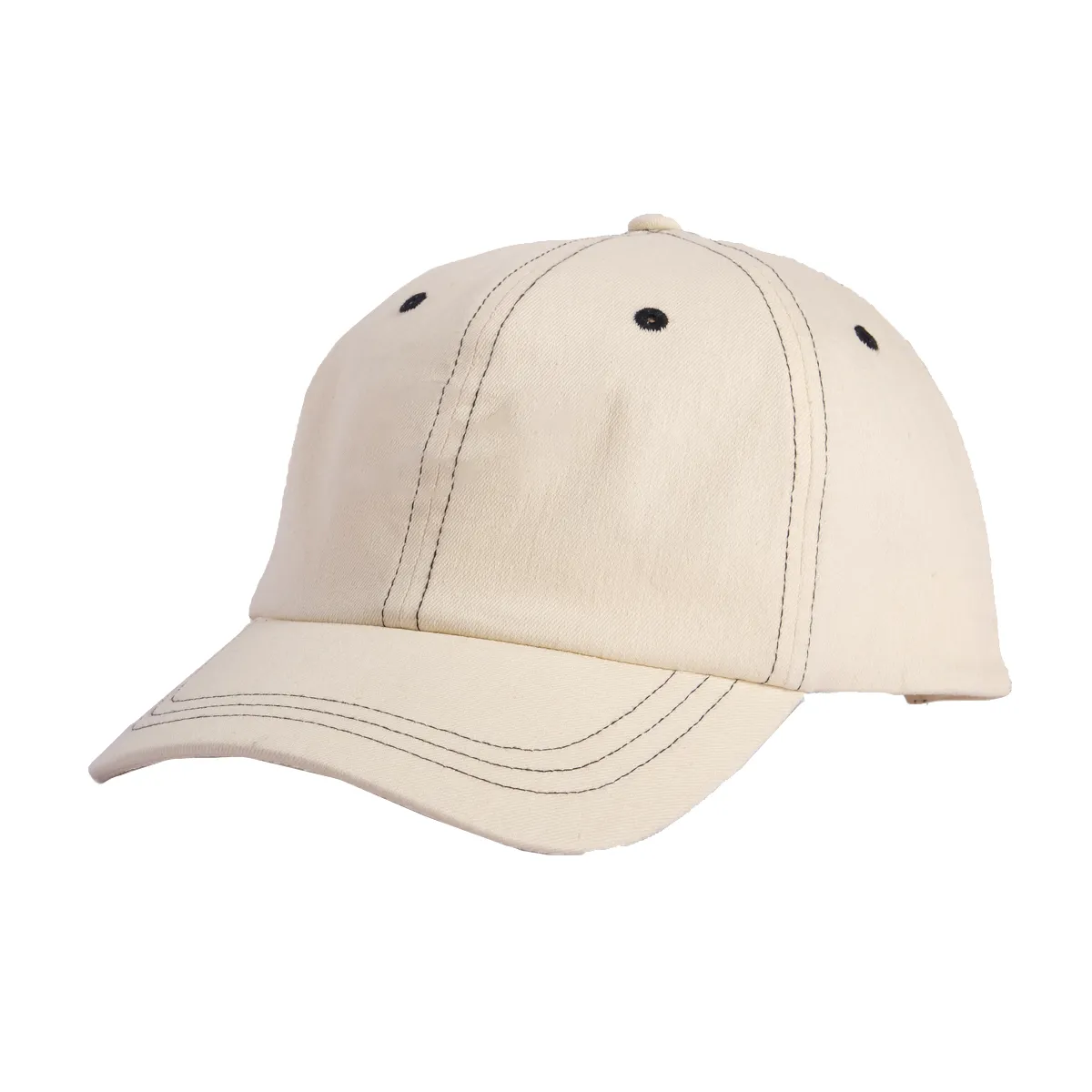 Custom Poly Denim Color Blocking Soft Crown Dad Hat - 6142